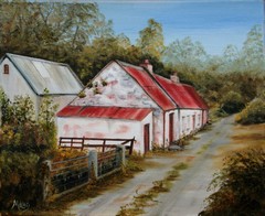 Oil painting of Douglas house